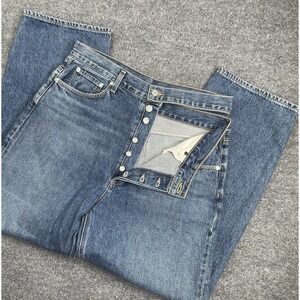 AGOLDE Los Angeles Broken Waistband Jeans Size 31 Organic Cotton Blue